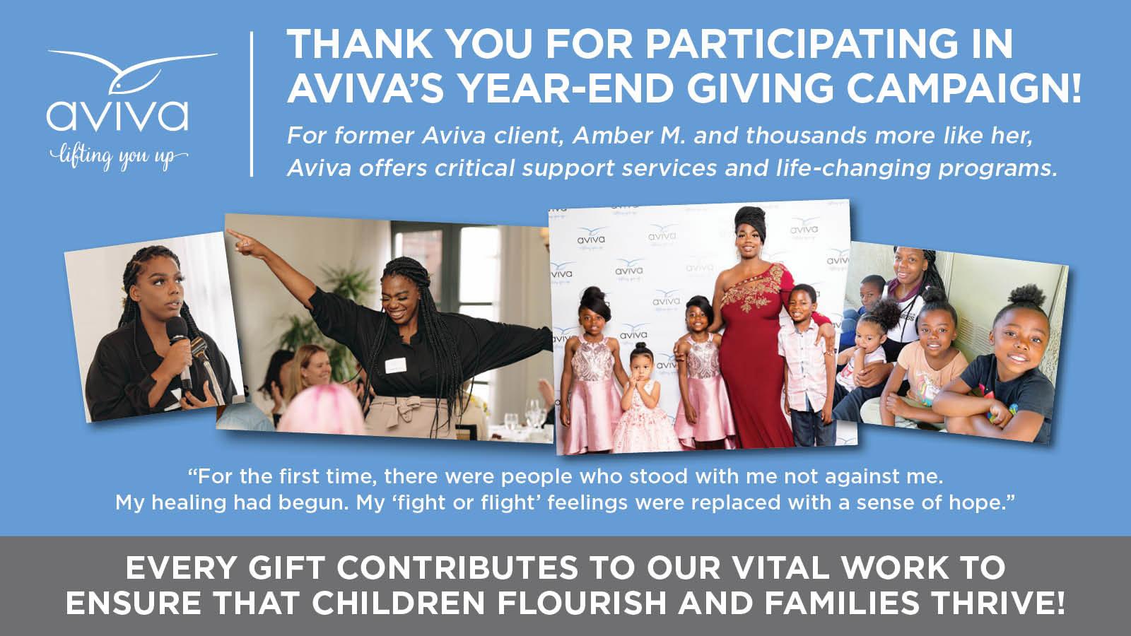 Aviva - Year-End Appeal Thank You